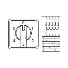 CS016110S; Многоступенчатые переключатели - 1 полюс; 0-5 16 A 60°