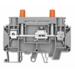 Клеммник измерительный с 2-мя тест. разъемами, 10мм.кв., (серый); WGO2N