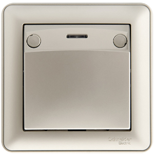 W59 Карточный ВЫКЛЮЧАТЕЛЬ, без задержки отключения, 16А, в сборе, ШАМПАНЬ