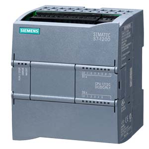 SIMATIC S7-1200, КОМПАКТНОЕ ЦПУ CPU 1212C DC/DC/RLY, ВСТРОЕННЫЕ ВХОДЫ/ВЫХОДЫ: 8 DI =24 В; 6 DO РЕЛЕ 2 A; 2 AI =0 - 10 В, БЛОК ПИТАНИЯ: =20.4 - 28.8 В, ПАМЯТЬ ПРОГРАММЫ/ДАННЫХ: 25 КБ