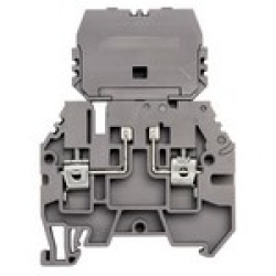 Клеммник с держ. предохр. (5х20, 5х25), съём.картридж, на DIN-рейку, 4 мм.кв., (серый); ASK 3F