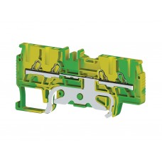 Клеммник пруж. быстрозажимной (Push in), 4-хвыводной, 1,5 мм.кв., (земля); PYK1,5MCT