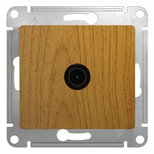 GLOSSA TV РОЗЕТКА оконечная 1DB, механизм, ДЕРЕВО ДУБ