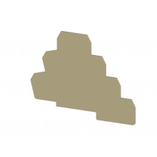 Концевой сегмент на клеммники 3-х ярусные PUK3T, (бежевый); NPP PUK3T