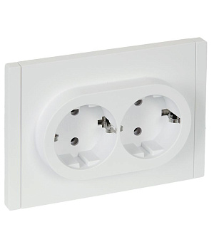 FORTE&PIANO Роз. 2-я с з/к без з/ш б/к 16А FP224 бел. IEK