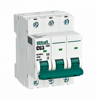 Авт. выкл. 3Р 63А х-ка C ВА-103 6кА