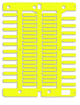 Маркировка для провода, жесткая, для трубочек. 4х18мм. Желтая