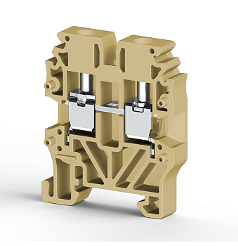 Миниклеммник винтовой 2,5 мм.кв (бежевый); MVK2,5