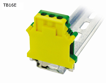 Клемма винтовая проходная 2 контакта 16 мм2, заземляющая