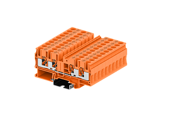 TP6-4-OG Клемма TP 2-2 проходная, сеч. 6мм2, оранж.