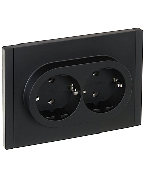 FORTE&PIANO Роз. 2-я с з/к без з/ш б/к 16А FP124 чер. IEK