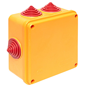 Коробка огнестойкая 100х100х50мм IP55, 3 двойных клеммника 1,5-6 мм2 EKF Коробка огнестойкая 100х100х50мм IP55, 3 двойных клеммника 1,5-6 мм2 EKF