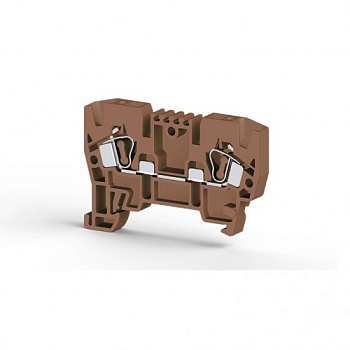 Клеммник пружинный 4мм.кв. (коричневый); YBK4