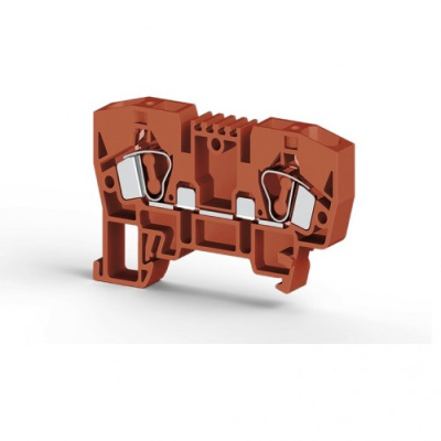 Клеммник пружинный 6мм.кв. (красный); YBK6