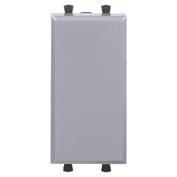 Выключатель модульный "Avanti", "Закаленная сталь", 1 модуль