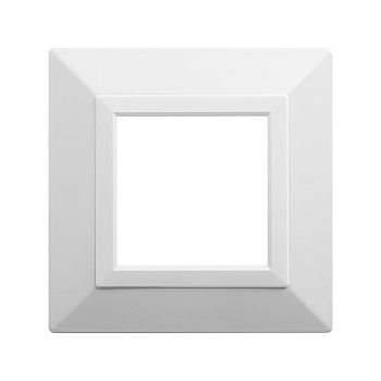 Рамка из металла, "Avanti", белая, 1 пост (2 мод.)