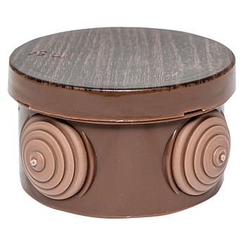 Коробка распределительная КМР-040-038 с крышкой (65х40) 4 мембранных ввода тёмное дерево IP54 EKF PROxima Коробка распределительная КМР-040-038 с крышкой (65х40) 4 мембранных ввода тёмное дерево IP54 EKF PROxima