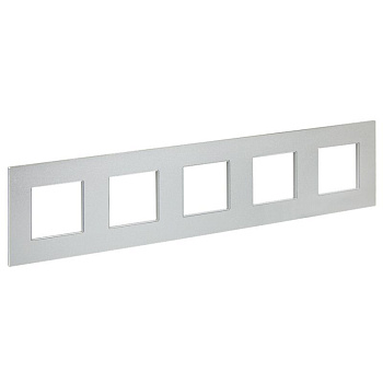 SKANDY Рамка 5-мест. SK-F35S металл сереб. IEK