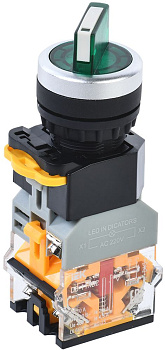 Переключатель D8-11XD2 2 полож. 1NO+1NC с подсвет. зел. IEK