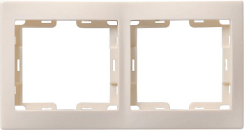 РВ-2-ККм Рамка 2местн. верт. КВАРТА (кремовый)