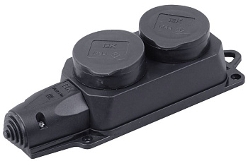 РБ32-1-0м Розетка (колодка) двухместная ОМЕГА IP44 IEK