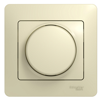 GLOSSA СВЕТОРЕГУЛЯТОР (диммер) поворотный, 300Вт, в сборе, БЕЖЕВЫЙ