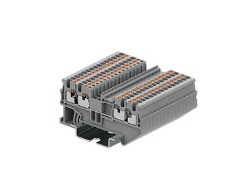 TP1.5-4-GY Клемма TP 2-2 проходная Push-in, сеч.1.5мм2, сер.