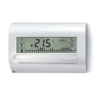 Комнатный цифровой термостат с недельным таймером Touch Basic; сенсорный экран; питание 3В DС; 1СО 5А; монтаж на стену; цвет черный