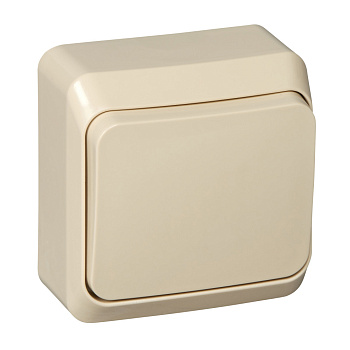 ЭТЮД О/У 1-клавишный ВЫКЛЮЧАТЕЛЬ 10 АХ, КРЕМОВЫЙ, Россия