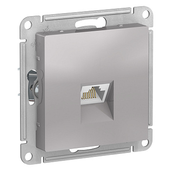ATLASDESIGN РОЗЕТКА компьютерная RJ45, кат. 5Е, механизм, АЛЮМИНИЙ
