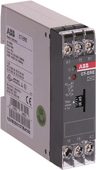 Реле времени CT-ERE (задержка на включ.) 24В AC/DC, 220-240В AC (временной диапазон 0.1..10с.) 1ПК