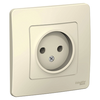 BLANCA С/У РОЗЕТКА без заземления без шторок 16А, 250В, МОЛОЧНЫЙ