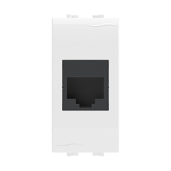 Компьютерная розетка RJ45 кат.5e, Brava, белая, 1 модуль Компьютерная розетка RJ45 кат.5e, Brava, белая, 1 модуль