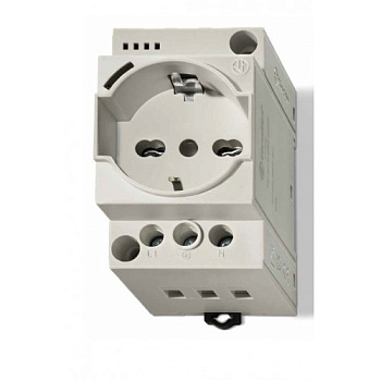 Розетки для электрических шкафов; тип Schuko + Bipasso 10/16 A; категория защиты IP 20; опции – LED; цвет желтый