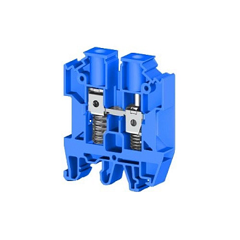 Клеммник на DIN-рейку с пружиной 10мм.кв. (синий); AVK-Y10