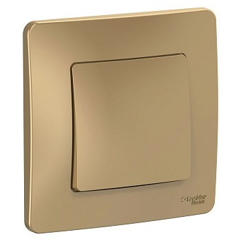 BLANCA С/У 1-клавишный ПЕРЕКЛЮЧАТЕЛЬ (сх.6), 10А, 250В, ТИТАН