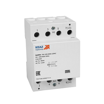 Контактор модульный OptiDin MK-100-6331-230AC Контактор модульный OptiDin MK-100-6331-230AC
