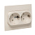 Стокгольм Механизм Розетки 2-местной с/з 16А белый с защ. штор. EKF PROxima