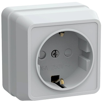 РСш20-3-ОБ Розетка 1местн. с з/к с защ.штор. 16А откр.уст. ОКТАВА (белый) РСш20-3-ОБ Розетка 1местн. с з/к с защ.штор. 16А откр.уст. ОКТАВА (белый)