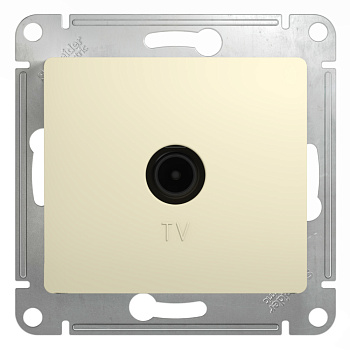 GLOSSA TV РОЗЕТКА оконечная 1DB, механизм, БЕЖЕВЫЙ