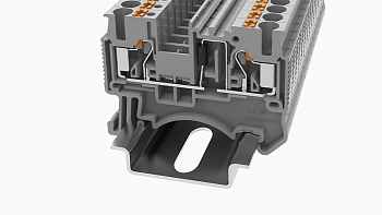 DS2.5-LD L-R-01P-11-00A(H), Клемма PUSH-IN, 2.5 мм.кв., с диодом, серый, шт