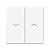ARTGALLERY 2-клавишный ВЫКЛЮЧАТЕЛЬ ДЛЯ ЖАЛЮЗИ, 2х сх.4, 10А, механизм, БЕЛЫЙ