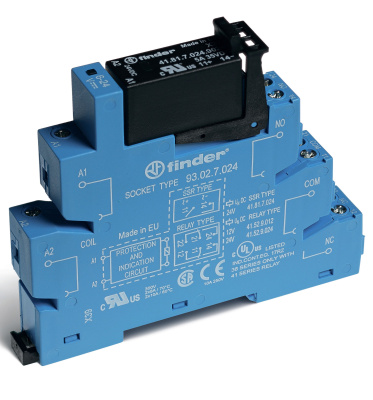 Интерфейсный модуль, твердотельное реле; выход 3A (240В AС); питание 24В DC; категория защиты IP20; безвинтовые клеммы (пружинный зажим)