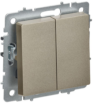 BRITE Выключ. 2-кл. перекр. 10А ВС10-2-3-БрШ шамп. IEK