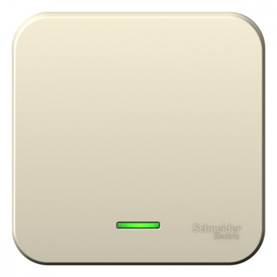 BLANCA О/У 1-клавишный ВЫКЛЮЧАТЕЛЬ (сх.1) с подсв.ИЗОЛ.ПЛ,10А,250В,МОЛОЧН