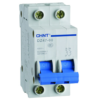 Авт. выкл. DZ47-60 2P 25A 4.5kA х-ка D (CHINT)