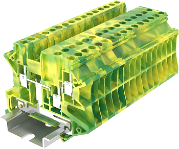 Клемма на DIN-рейку винт. 2.5 мм2 3 конт. заземляющ.