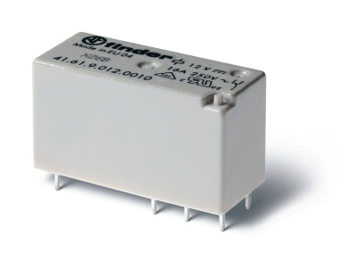 Низкопрофильное миниатюрное электромеханическое реле; 1CO 16A; Контакты AgNi; катушка 110В DС; влагозащита RTIII