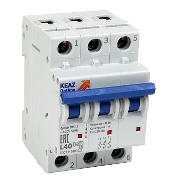 Выключатель автоматический модульный OptiDin BM63-3C32-10-ОМ4-РЕГ