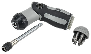 ARMA2L 5 Отвертка реверсивная 2-поз. с наб. бит Т2 7шт IEK